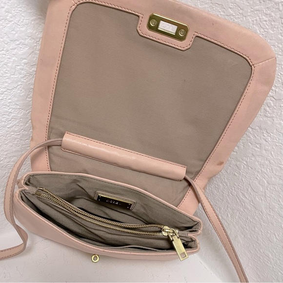 J.Crew Sophie Soft Lambskin Leather Crossbody Bag in Light Blush w/ “K” monogram - Picture 10 of 14